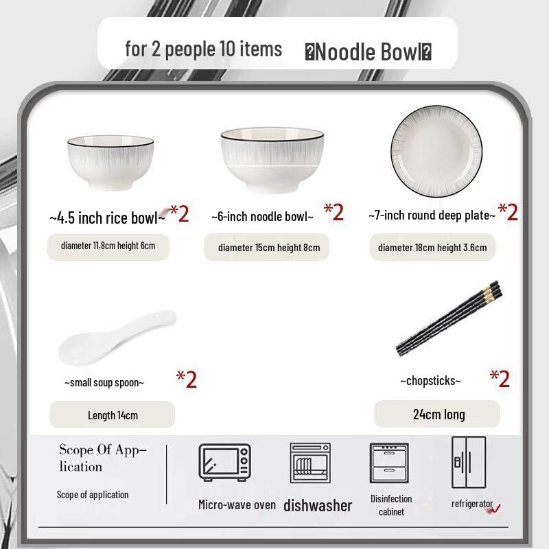 

Zhi Shi 10-Piece Underglaze Ceramic Dinnerware Set