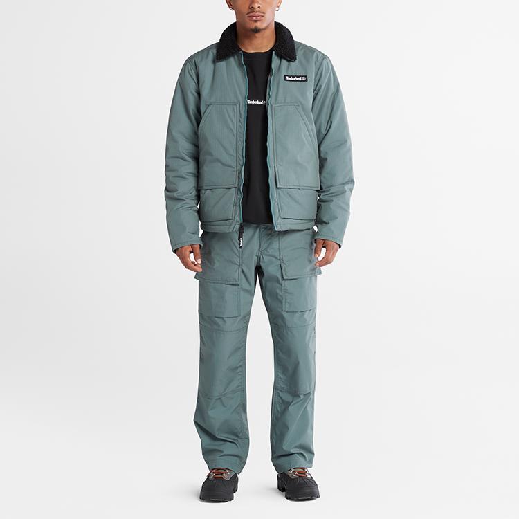 Timberland Lightweight Quilted Fleece Solid Color Water-Resistant Pilot Jacket Men Jackets Balsam-Green A5VD5-392