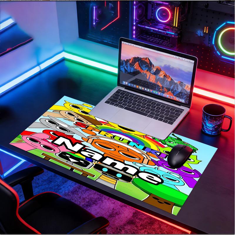 Custom Name Personalized Sprunki Game Pattern Mousepad, Laptop PC Desk Mat, Decorative Desk Mat for Home Keyboard Pad Gift