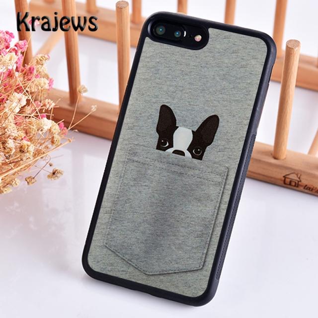 Krajews Cute Puppy Pug French Bulldog box Phone Case Cover For iPhone 17 Air 16 15 14 plus 12 13 pro max Fundas