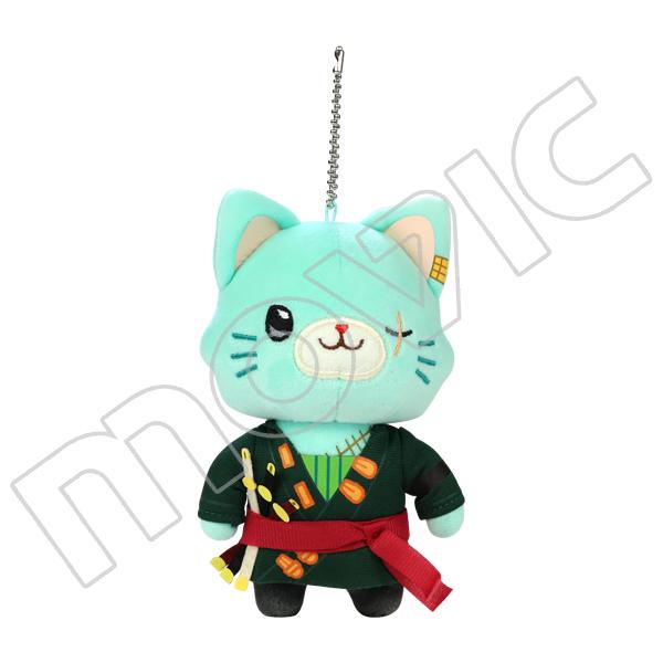[original] Stuffed One Piece Cotton Pendant With Cat Patch Mask Plush Doll 14cm Luffy Sanji Law Ace Doflamingo Nami Bag Ring Toy