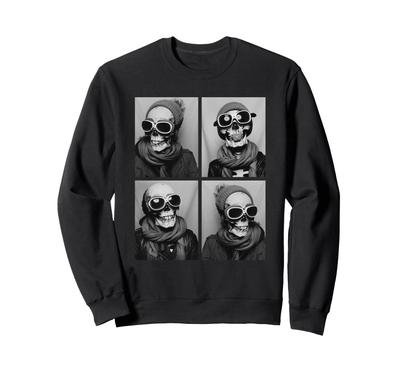 Funny Skeleton Snow Goggles Gothic Christmas Goth Sweatshirt