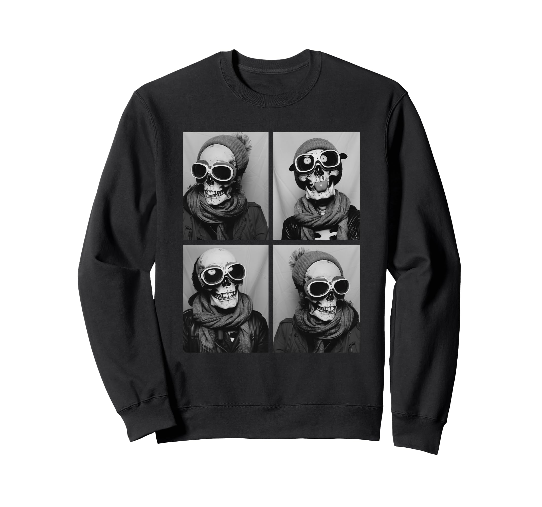 

Funny Skeleton Snow Goggles Gothic Christmas Goth Sweatshirt чёрный