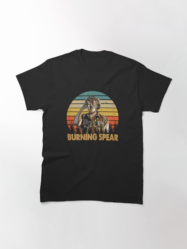 Burning Spear Retro Burning Art Spear Music Jamaican Singers Classic T-Shirt