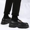 Spring and Autumn Leather Shoes Size Youth Big Head Leather Shoes Platform Casual Shoes