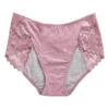 Women Menstrual Panties Lace Solid Color Plus Size Butt-lifted Mid Waist Seamless Elastic Period Leakproof Briefs Underpants Fem