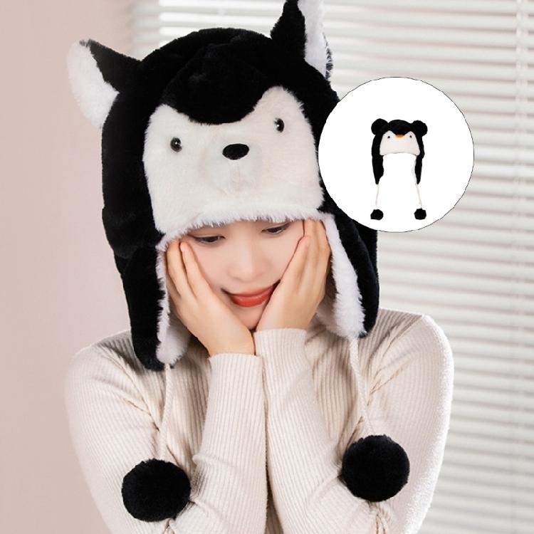 Premium Short Plush Winter Caps With Protective Ear Cover Animal Suitable For Sports Casual And Home Use