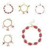 Creative Fruit Charm Bracelet With Metal Finish For Women And Men
