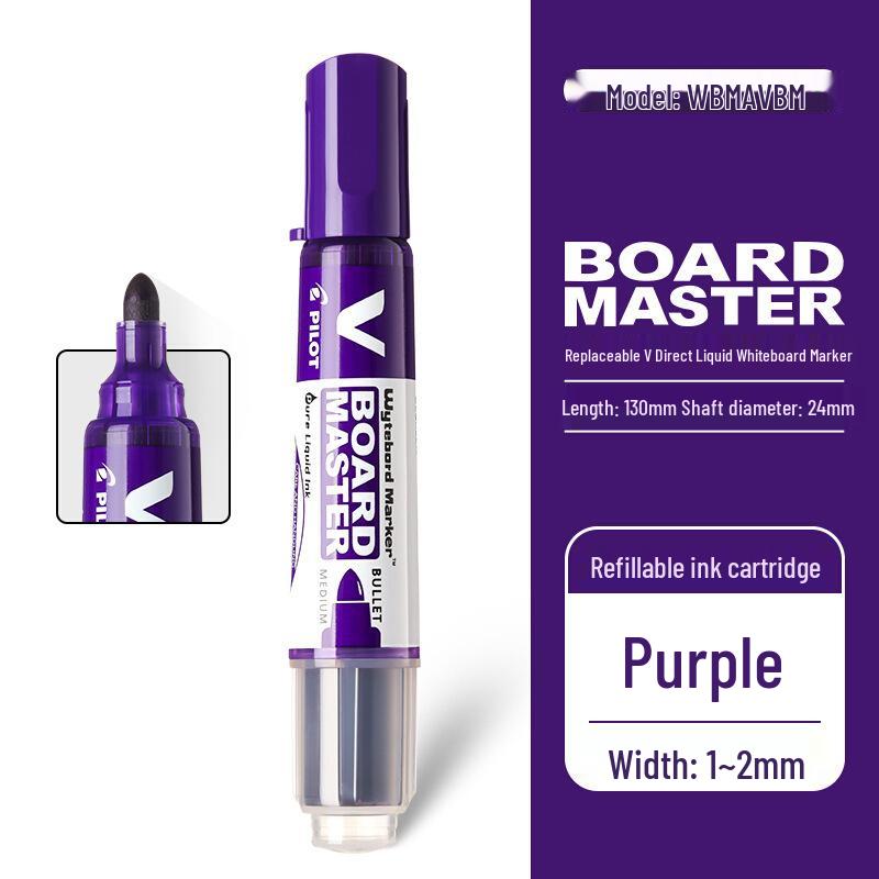 PILOT Hyaku Raku Raderbar Whiteboardpenna, Stor Kapacitet, Utbytbar Spets