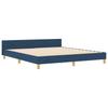 Bed Frame with Headboard Blue 180 x 200 cm Fabric