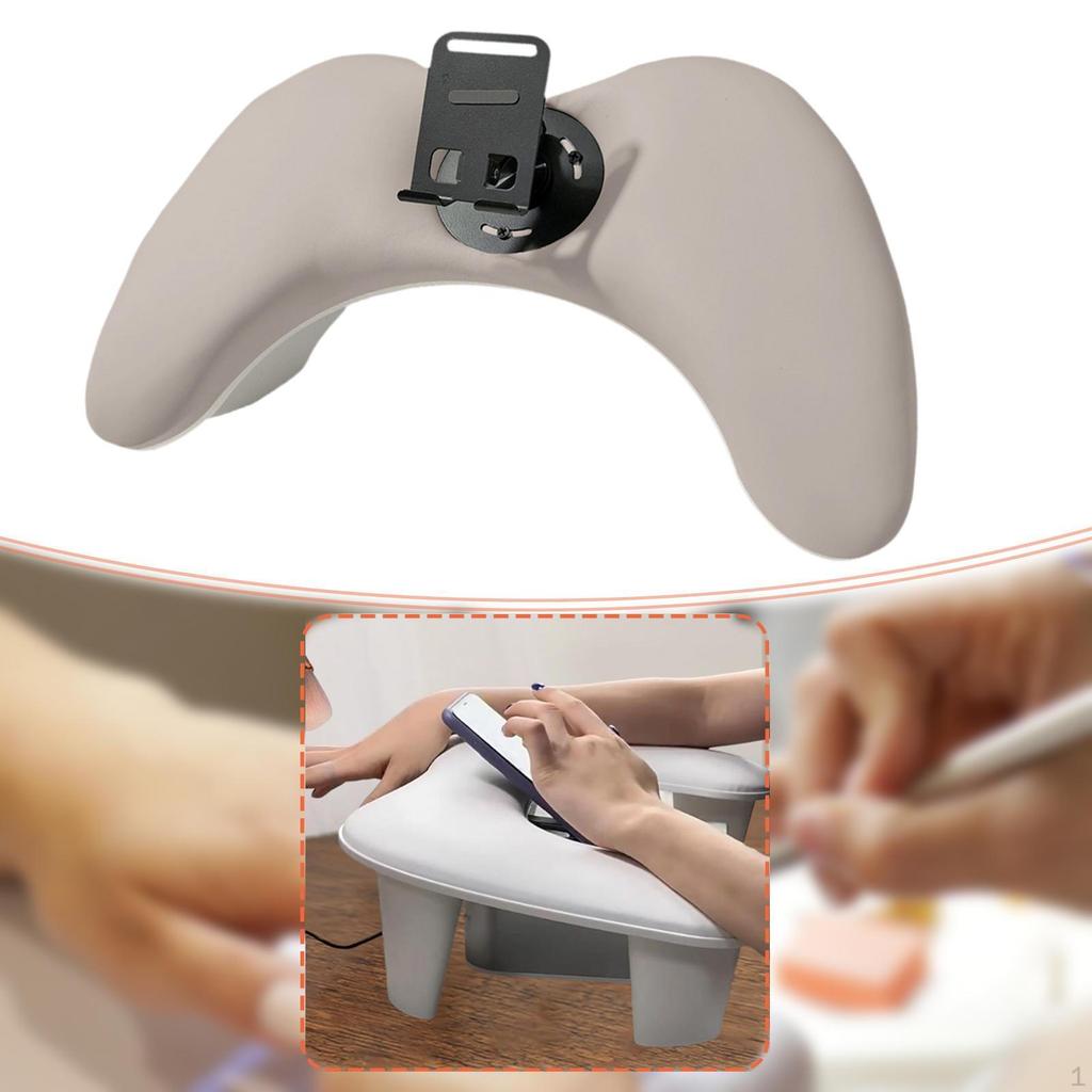 Nail Arm Rest Hand Pillow Ergonomic Support Anti Slip for Acrylic Nails Manicure