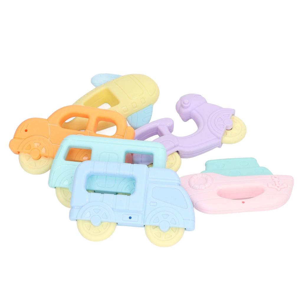 6 Pack Baby Teething Toys Set, Food-Grade ABS Material, Soft & Easy To Grasp, Gentle On Gums, Teething Relief for Infants