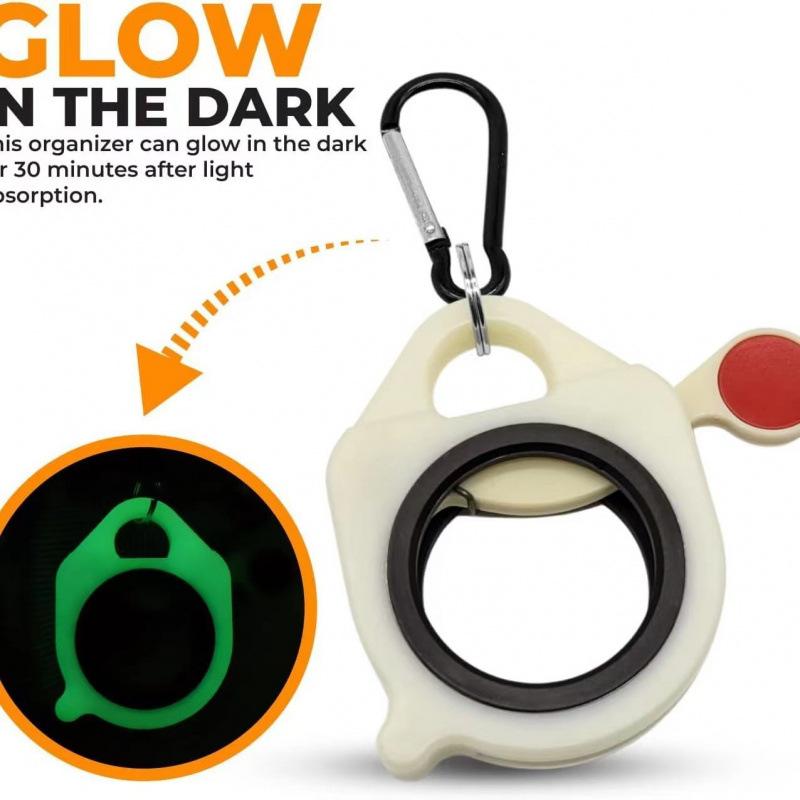 1PC luminous cable tie organizer, portable hardware tool storage, finishing goods, explosive fluorescent storage device