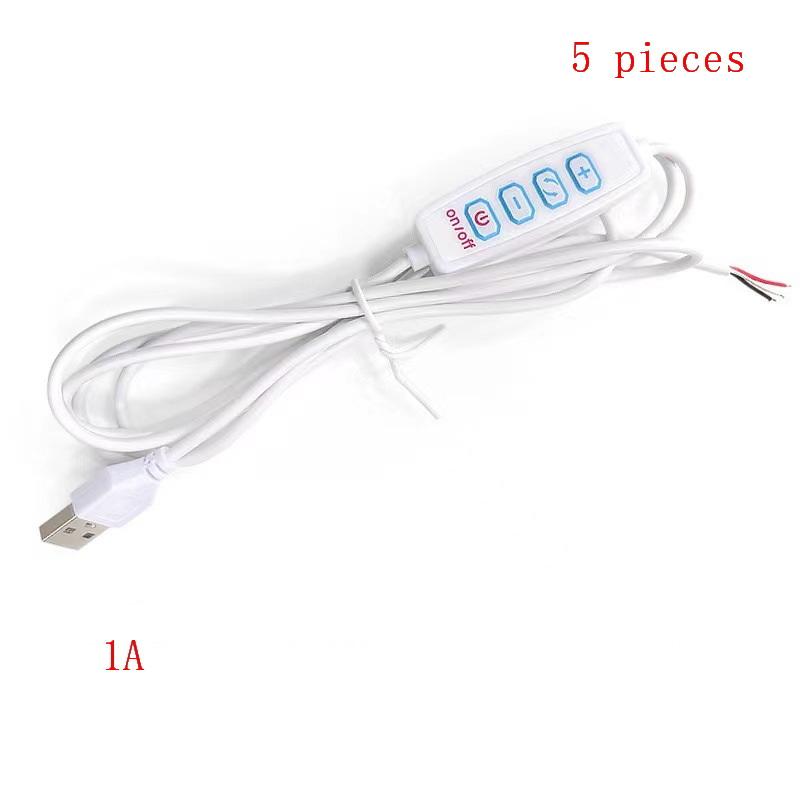 Tricolor Dimmer USB 5V LED Switch Cable 4 Key Adjustable Lighting Controller for Living Room Lamp