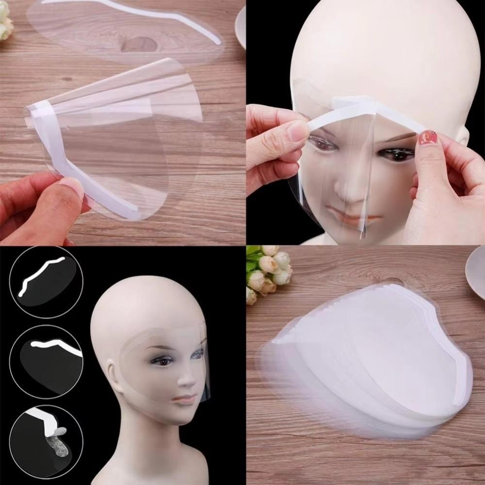 50pcs Transparent Barber Masks Plastic Hairspray Salon Tools New Disposable Face Shields  Haircut