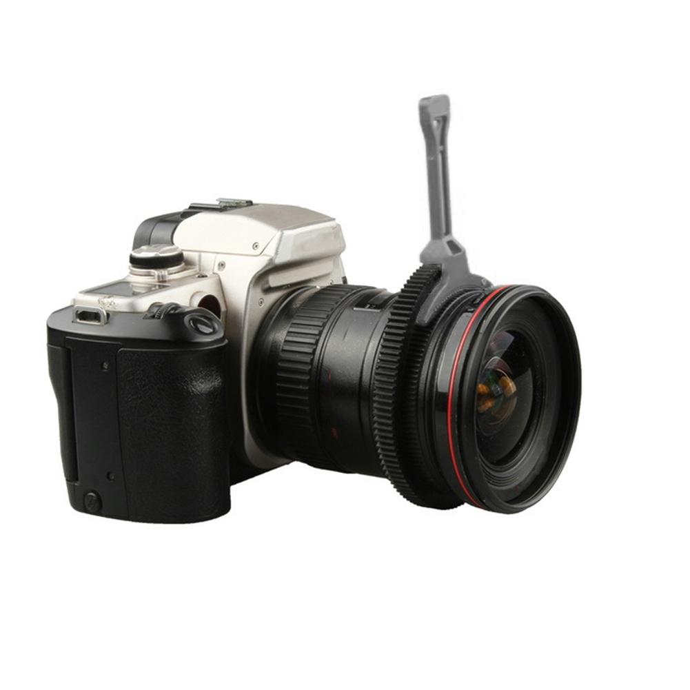Plastový Odolný Nastavitelný Zoom Follow Focus Zaostřovací Rukojeť Páka s Ozubeným Kroužkem pro DSLR FotoaparátŠedý