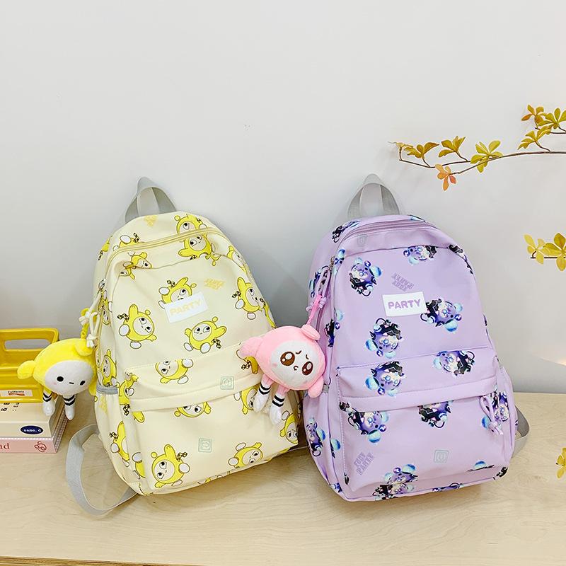 New backpack girl primary and secondary school schoolbag campus cartoon cute large capacity casual super light backpack