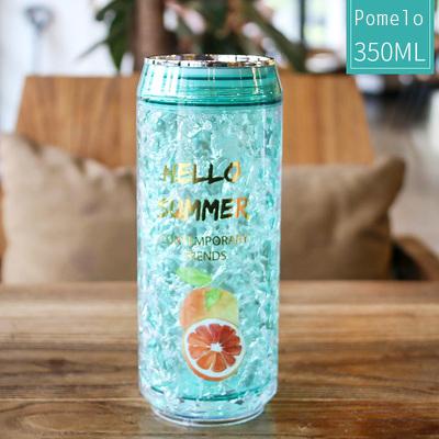 Creatieve Mode Blikjes Zomerijsbeker Kawaii Plastic Waterfles Met Deksel Buiten Sport Mannen Vrouwen Studenten Drinkbekers Met Rietje