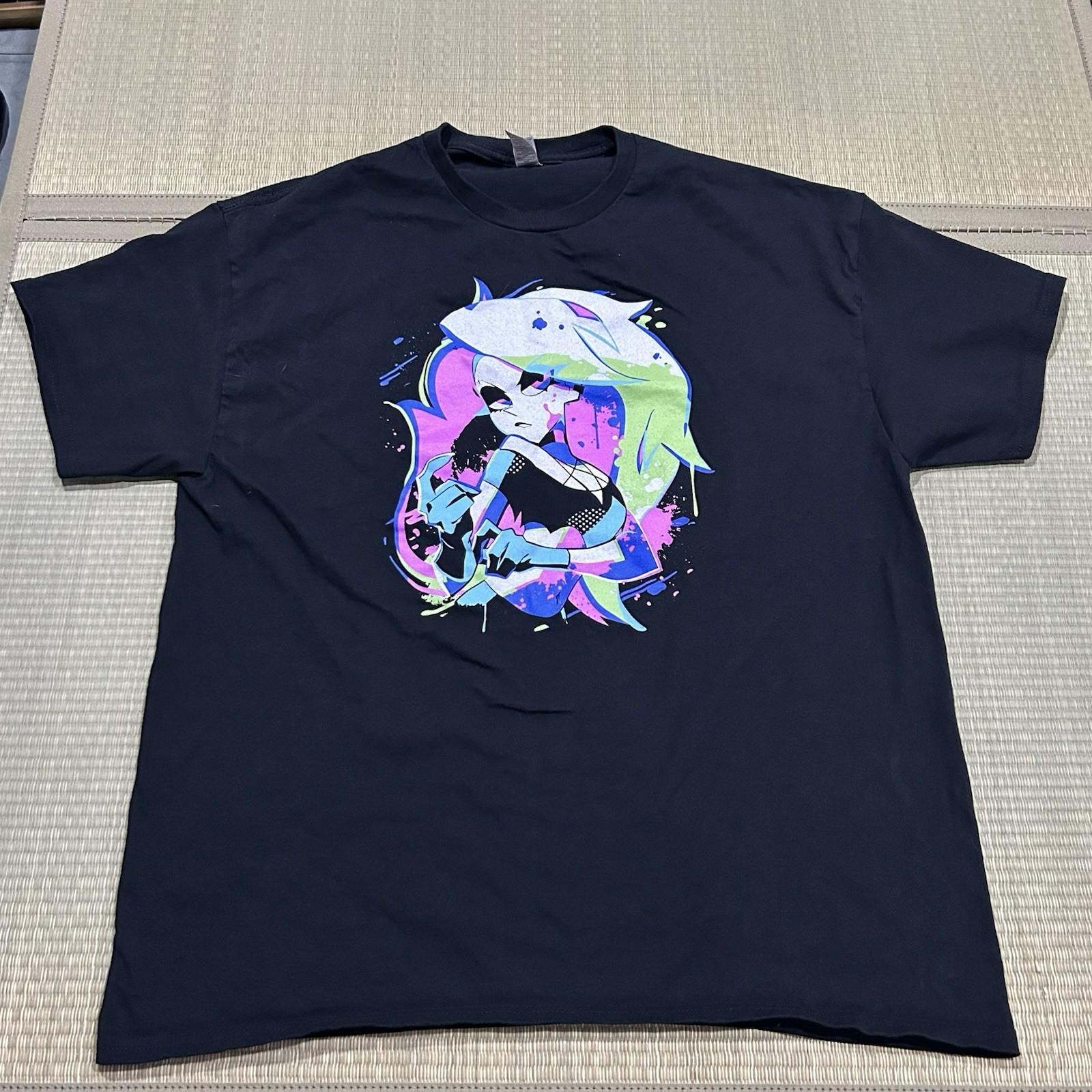 Helluva Boss Limited Edition Summer Splatter Human Loona XL Black Shirt M