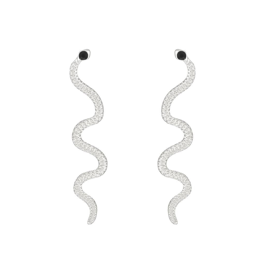 Gold & Black Snake Earring Collection, Assorted Serpent-Shaped Statement Drop Earrings for Women