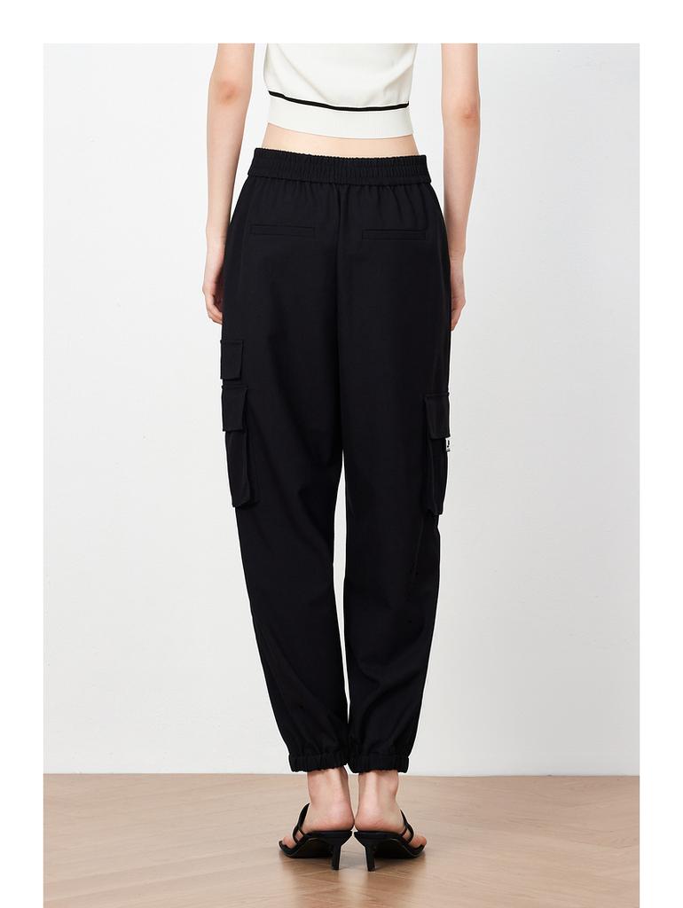 JZ Jiuzi Women's Spring and Autumn New Workwear Style Casual Pants JWDC11018