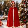 Velvet Material Santa Claus Costume Red Color Christmas Cloak New Cosplay Cape  Christmas Party
