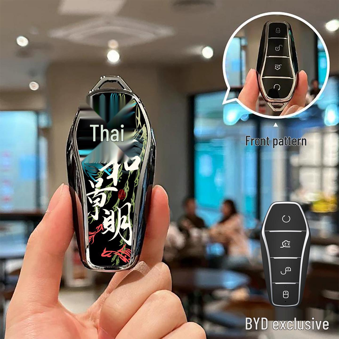 Совместимый чехол для ключей для BYD Qin Plus, Han EV, Song Pro, Destroyer, Seagull, Seal и Dolphin 06