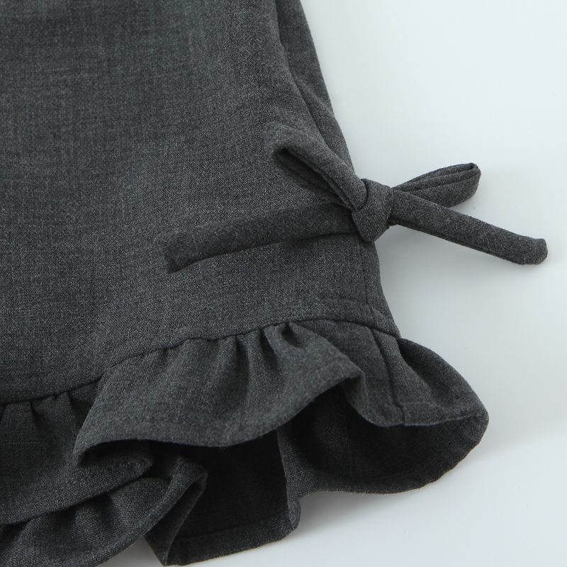 Kaslead New Arrival Women's Clothing Fashion Style Fashion Gray Bows Lace Shorts 650045