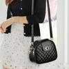 Women Stylish Black Crossbody Bag 3 Compartment Purse with Golden-Te Hardware, Polyester Lining for Everyday Use, Work, Travel