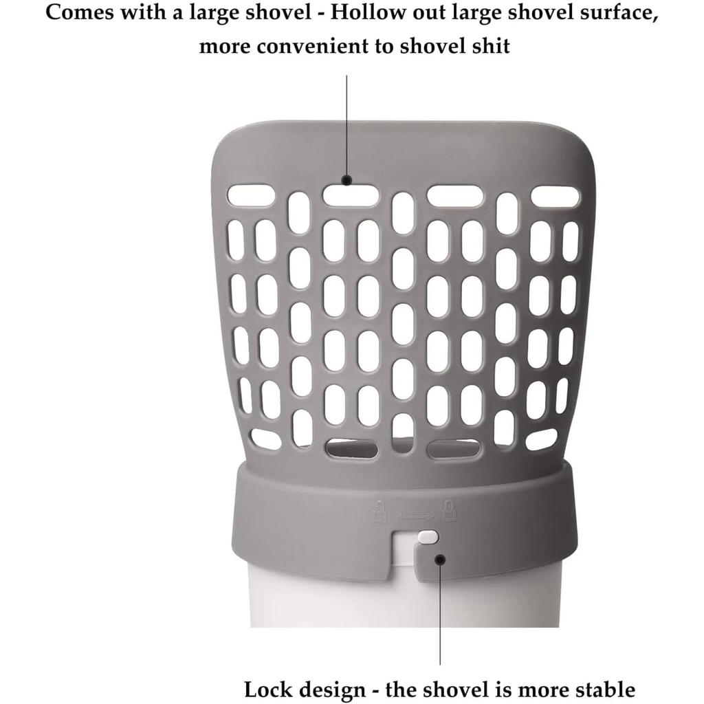 Cat Litter Scoop Shovel For Pet Filter Clean Toilet Garbage Picker Holder Integrated Detachable Pet Supplies with Refill Bag