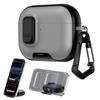 Secure Lock Texture Earphone Case With Phone Stand For Apple AirPods 4 Pro 3 2 Shockproof Bluetooth Headset Cover With Hook