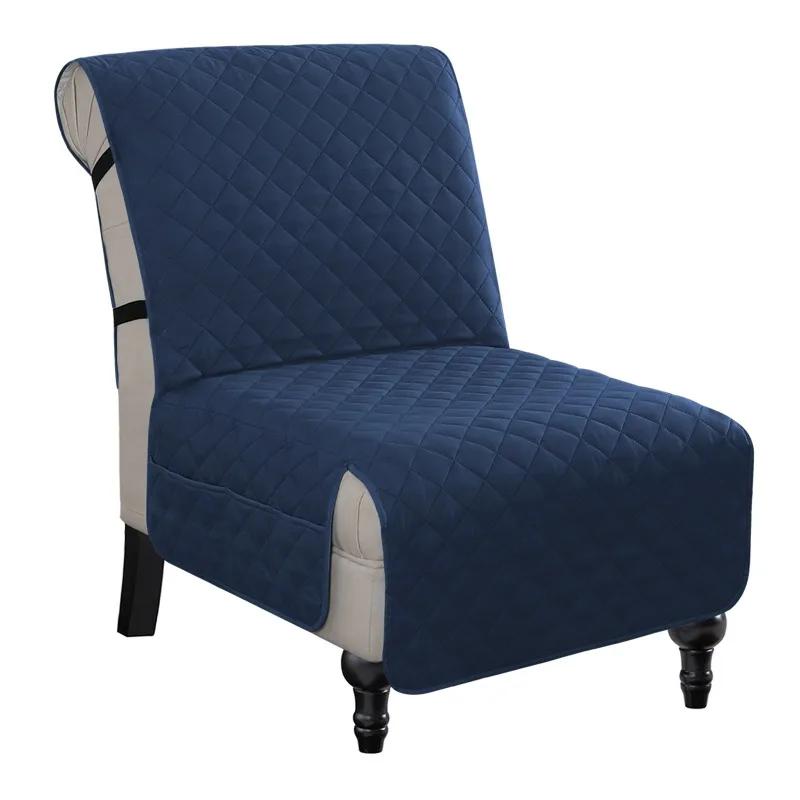 

Двусторонние стеганые чехлы для стульев без подлокотников, толстые, мягкие, прочные чехлы для стульев с противоскользящей пряжкой, можно стирать