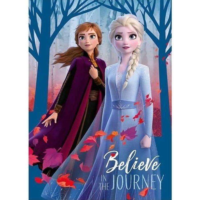 Reine des neiges 2-frozen-plaid-couverture polaire believe in the journey 100x140 cm.