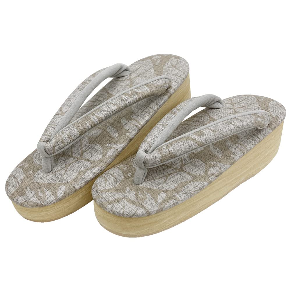 

Kyoto Kimono Yuzen Karen Blosso Women s Zori Sandals, Boxed, Made in Japan (Ledger) (White Leaf x White Leaf, L)