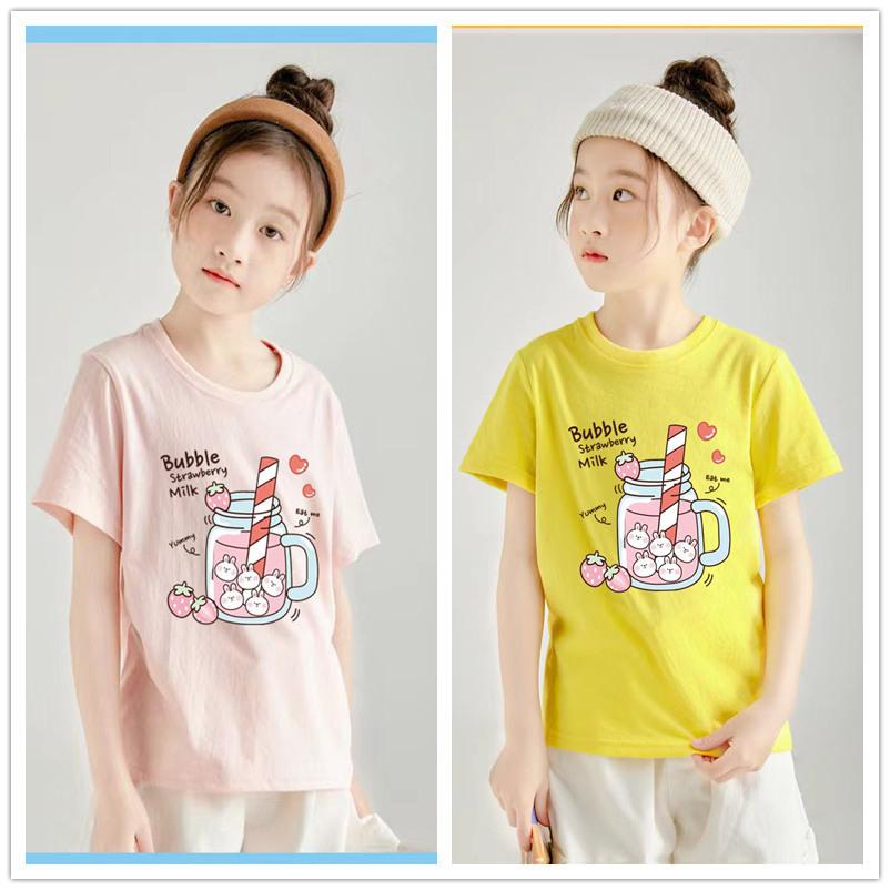 

Симпатичная детская футболка из чистого хлопка с круглым вырезом и короткими рукавами, футболка для малышей, детская одежда