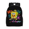 S-Sponges Anime Bobes Backpacks for Men Women Water Resistant College School Cartoon Bag Printing Bookbags