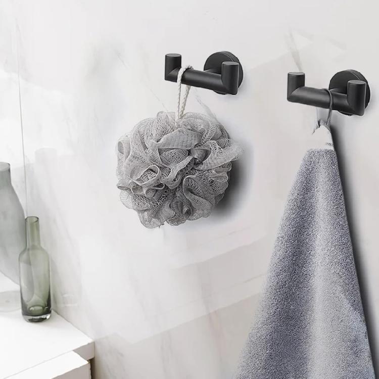 Metal Towel Hook 2Pcs Bathroom Wall Hook Stainless Steel Construction For Kitchen Laundry Home Use