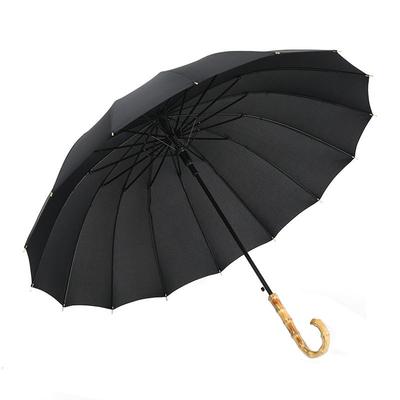 Voguegleam Long 16 Durable Super Automatic Natural Perfect for Typhoons and Rainy Seasons Men's Umbrella, Ribs, Stylish, Windproof, Fiberglass,
