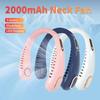 Bladeless Neck Fan USB Rechargeable 2000mAh 5 Speed Mute LED Display Portable for Outdoor Sports Running Gym