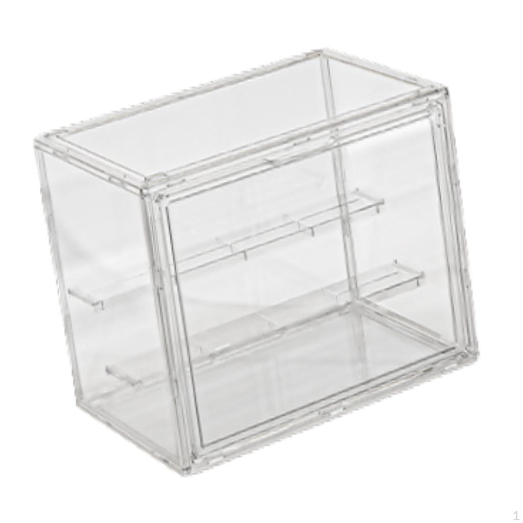 Clear Display Case for Figures Figure Portable Small Toys Container Countertop Modern