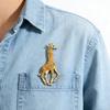 Trendy Animal Themed Drip Oil Effect Giraffe Pin Ideal For Accessorizing Any Outfit Costume Accessories