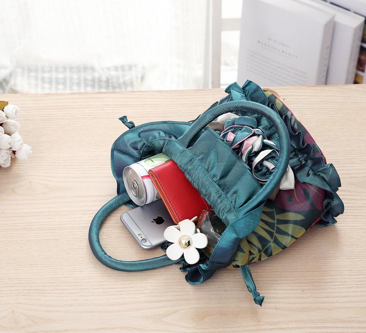 Ethnische Spitze Eimer Handtasche - Damen Koreanische Einfarbige Abendtasche