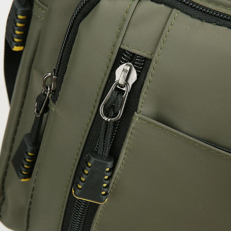Crossbody Bag Men's Multi-Layer Zipper Coin Purse Outdoor Commuter Business Travel Shoulder Bag