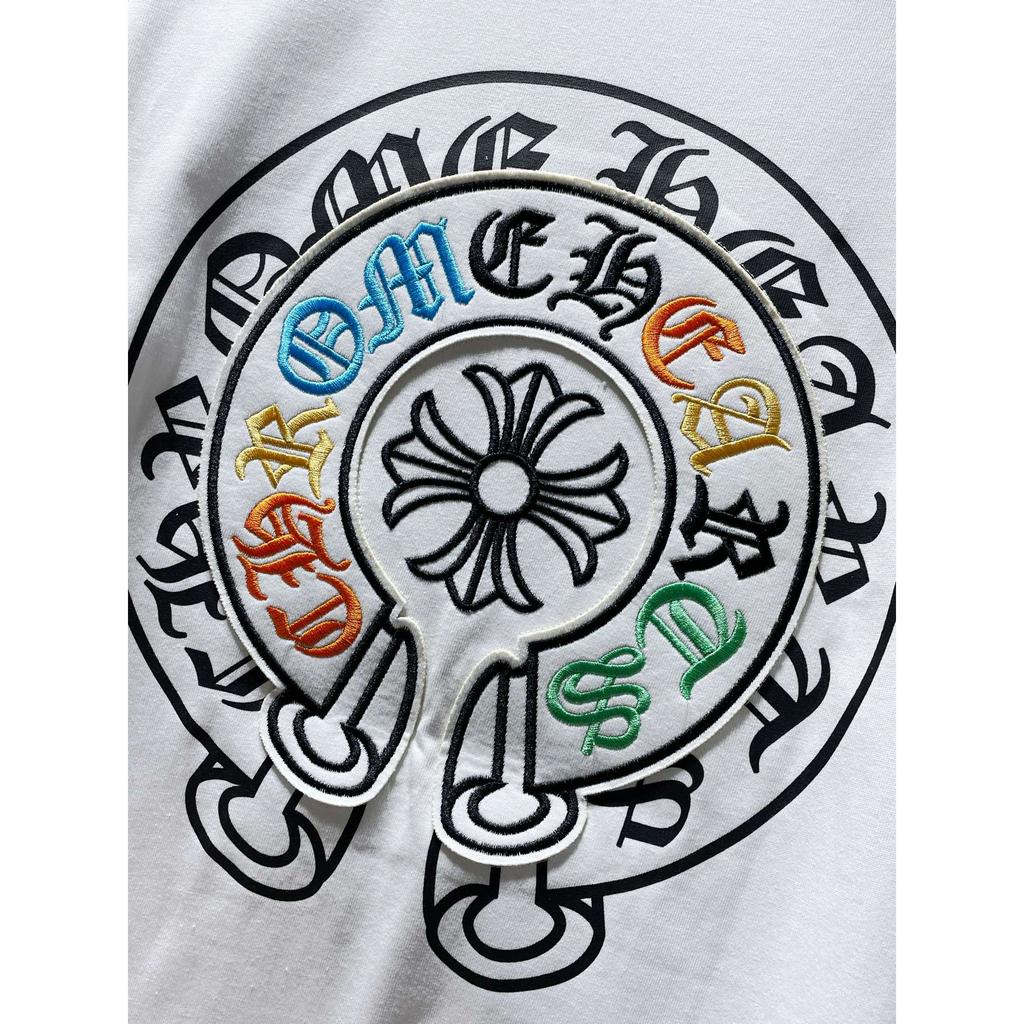 8719 CHROME HEARTS 2025 Verano Nueva Camiseta de Algodón de Alta Calidad con Cuello Redondo Suelta de Talla Grande para Hombre y Mujer Camiseta para Pareja