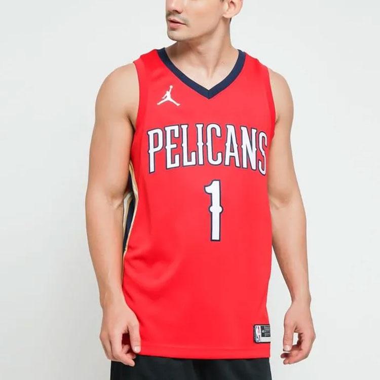 Air Jordan NBA Zion Williamson New Orleans Pelicans 2020/21 Fan Edition Jersey #1 Men's CV9486-660