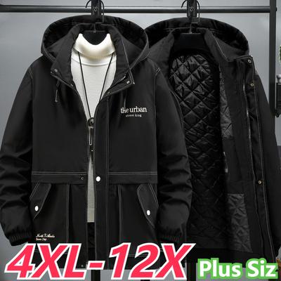 Męska jesienno-zimowa bawełniana kurtka z otwartym ściegiem Męska luźna Plus Fat Plus Fat Plus Cotton Coat 4XL-12XL