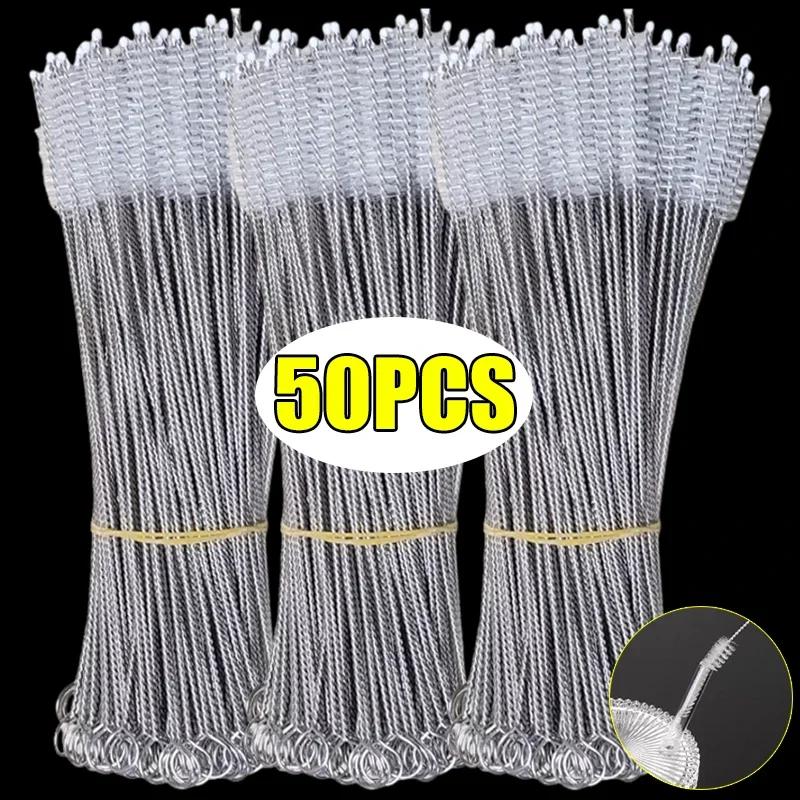 Long Handle Straw Cleaning Brush Kit Stainless Steel Drinking Straws Tube Pipe Cleaner Brushes for Baby Cup Bottles Clean Tools