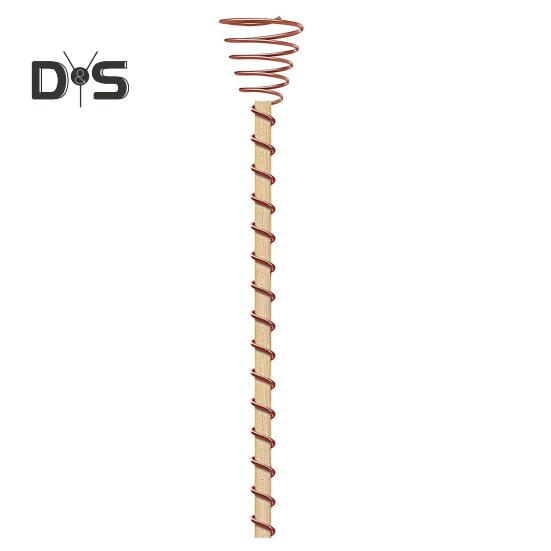 Electroculture Plant Stakes Copper Gardening Antenna Stakes Spiral Copper Wire On Wooden Stakes for Electroculture Plants Fruits Vegetables Growth
