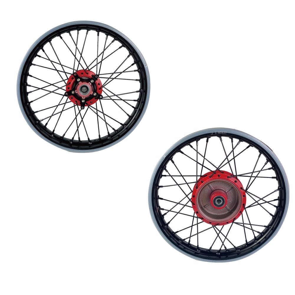 

Quick Wide Spoke Aluminum Wheel Set for Honda Cross Cub Mr. 17-inch (Red) CC110/JA60