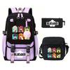 Trend Campus Primary And Secondary School Student School Bag Blue Prison Blue Lock Peripheral Animation Backpack Pencil Bag